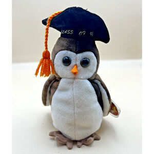 TY Beanie Baby Wise the Owl Class of "1998" with Errors Collectible Vintage Rare